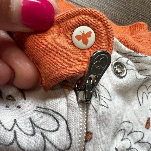 Burt’s Bees Baby Turkey Footed Onesie 3-6M EUC Fall Autumn Thanksgiving Footie - Picture 6 of 7